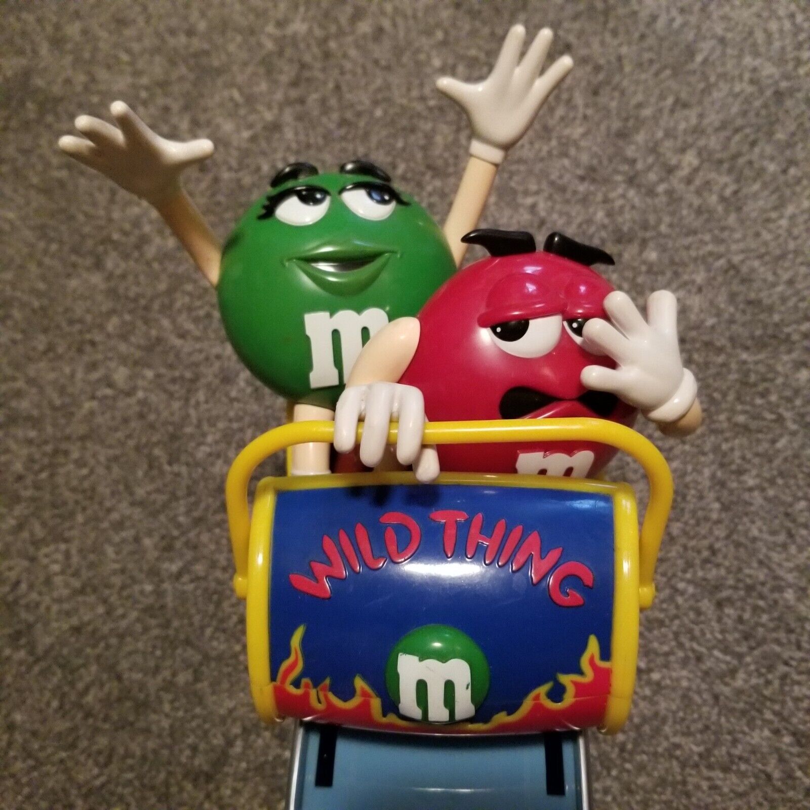 M&M MM Wild Thing Roller Coaster Candy Dispenser Works