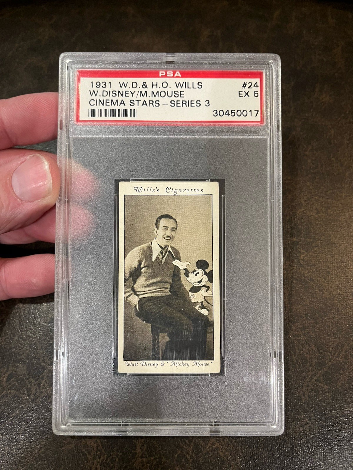 1931 Walt Disney H.O. Wills Mickey Mouse Cinema Stars 3rd Series #24 PSA 5 EX 1931 Walt Disney H.O. Wills Mickey Mouse Cinema Stars 3rd Series #24 PSA 5 EX