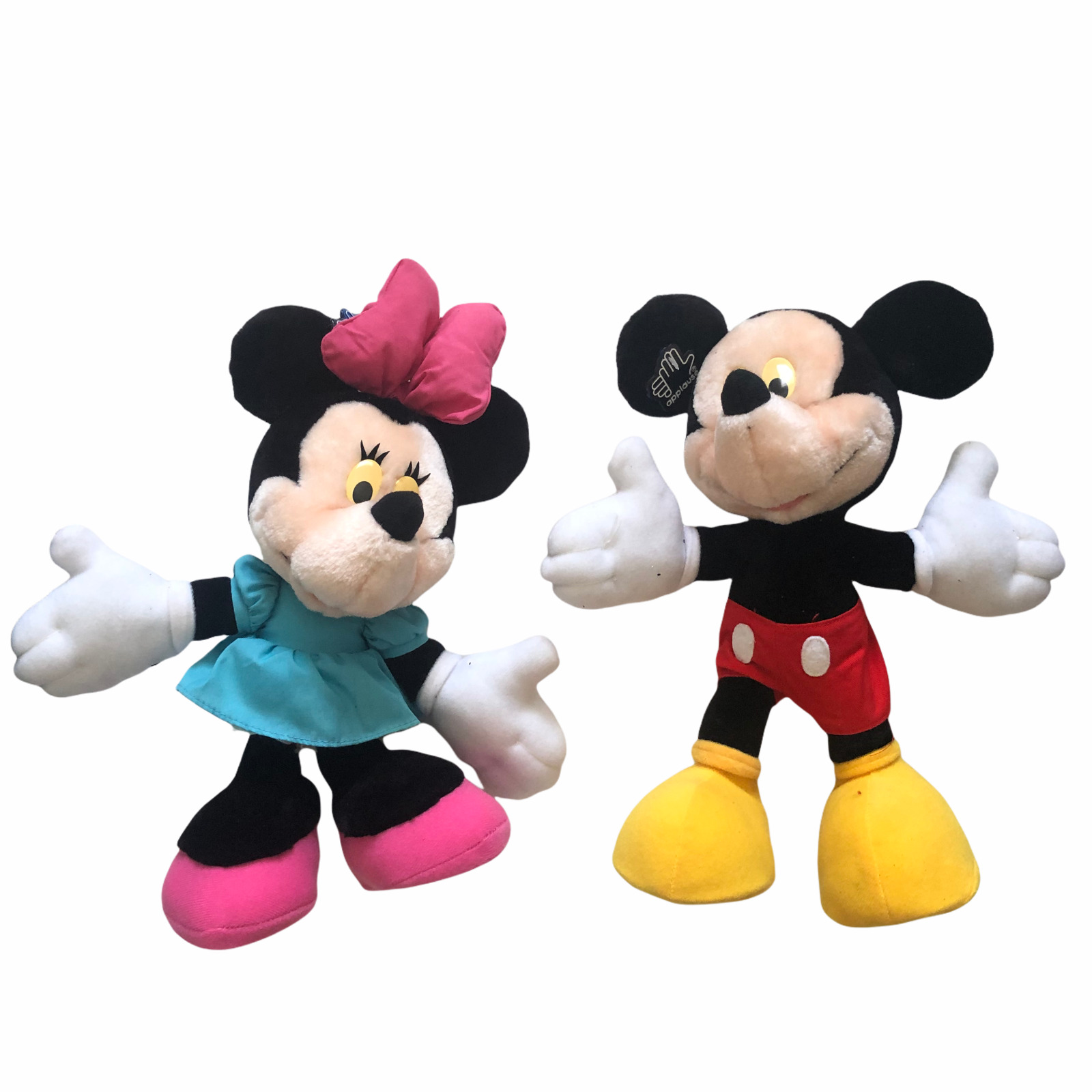 Disney Store Mickey Minnie Mouse Pair Broadway Singer Dancer Plush Toy 12\