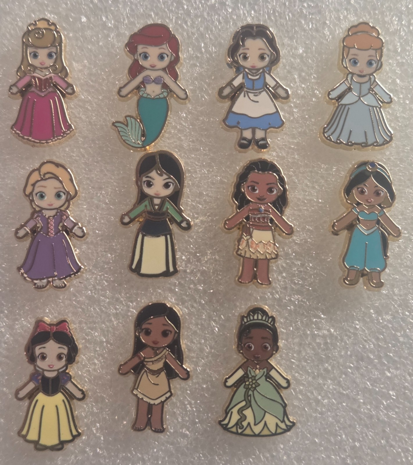 Pink A La Mode PALM Disney Princess Dolls Micro Pins Set of 11 (no ...