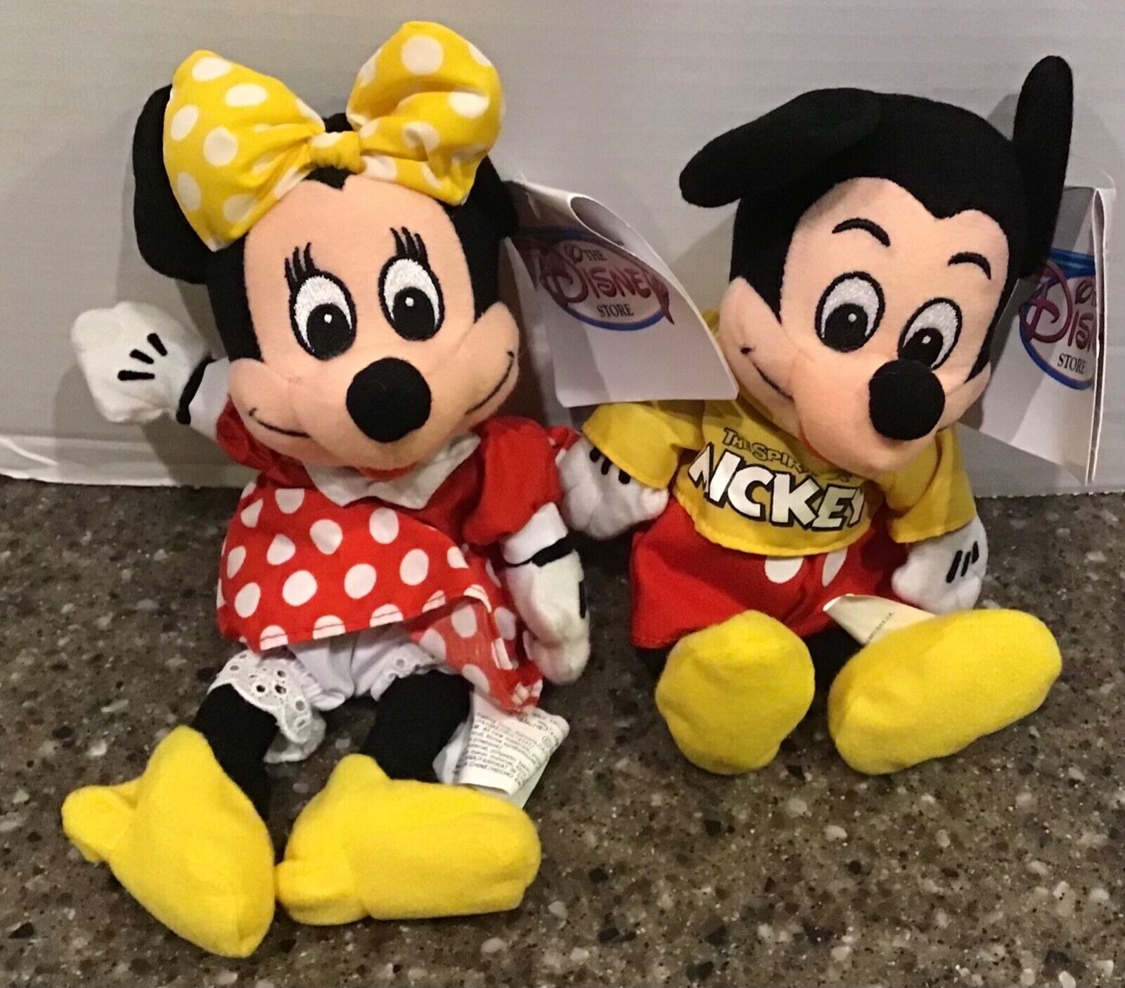 New Disney Store Mini Bean Bag  Mickey and Minnie Mouse 7