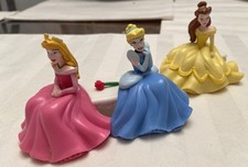 Lot of 3 Disney Princess Figurines Cinderella Sleeping Beauty Belle 3” picture