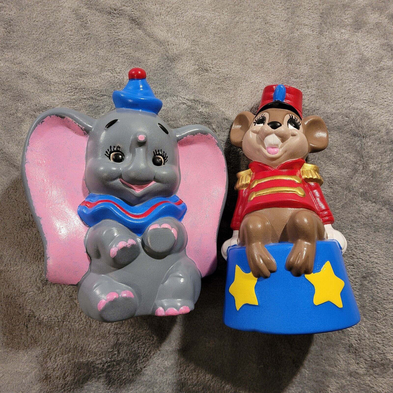 Vintage 1994 Walt Disney Productions Dumbo Ceramic Bundle Timothy Q Mouse