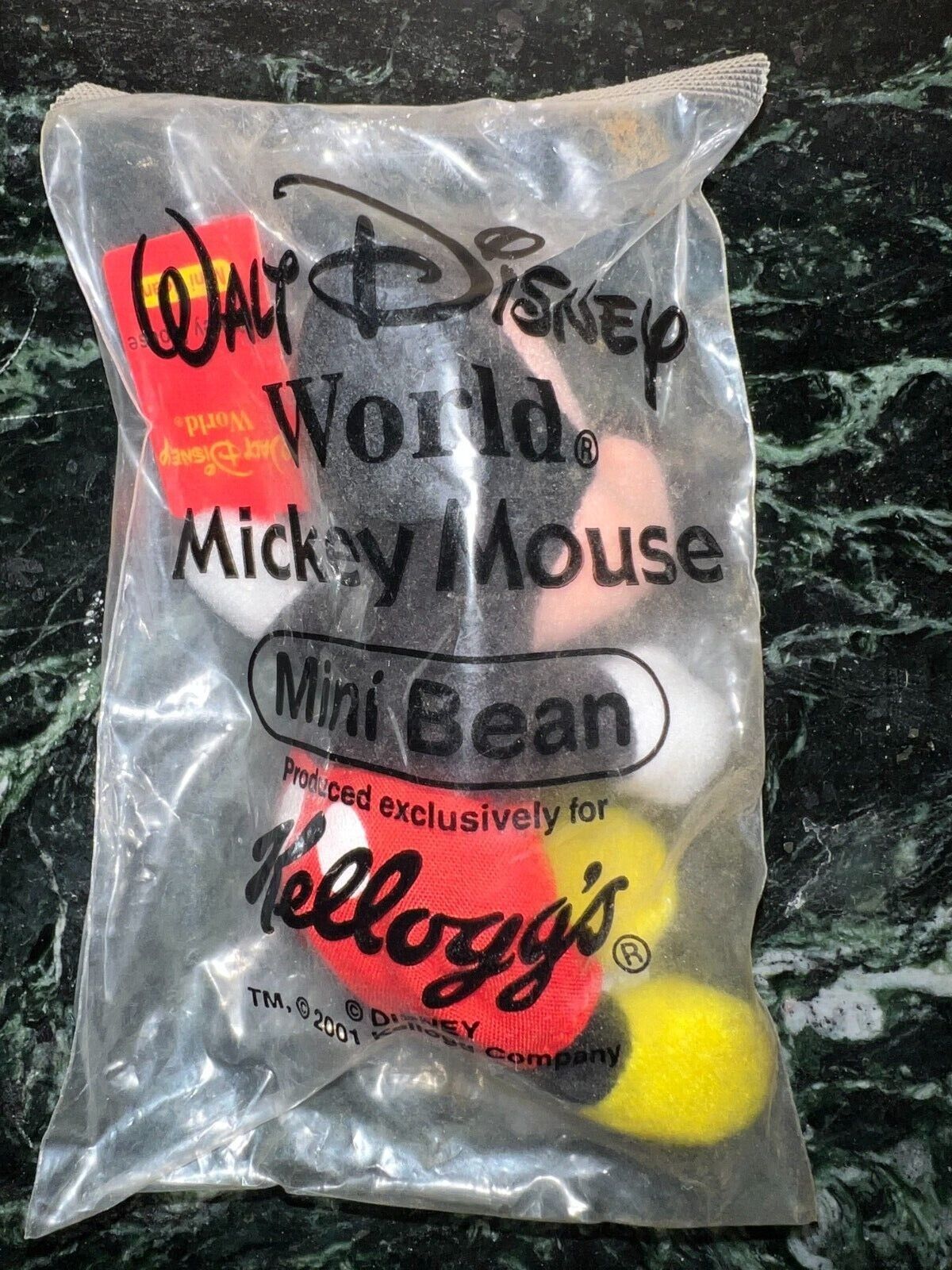 Mickey Mouse Walt Disney World Mini Bean Kelloggs - 2001 - NIP