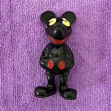 1930s Walt Disney Seiberling Black Pie Eye Mickey Mouse 3.5'' Toy No Tail picture