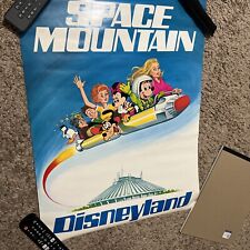 DISNEYLAND'S  SPACE MOUNTAIN  Vintage Attraction Poster 1977 Very Rare  picture