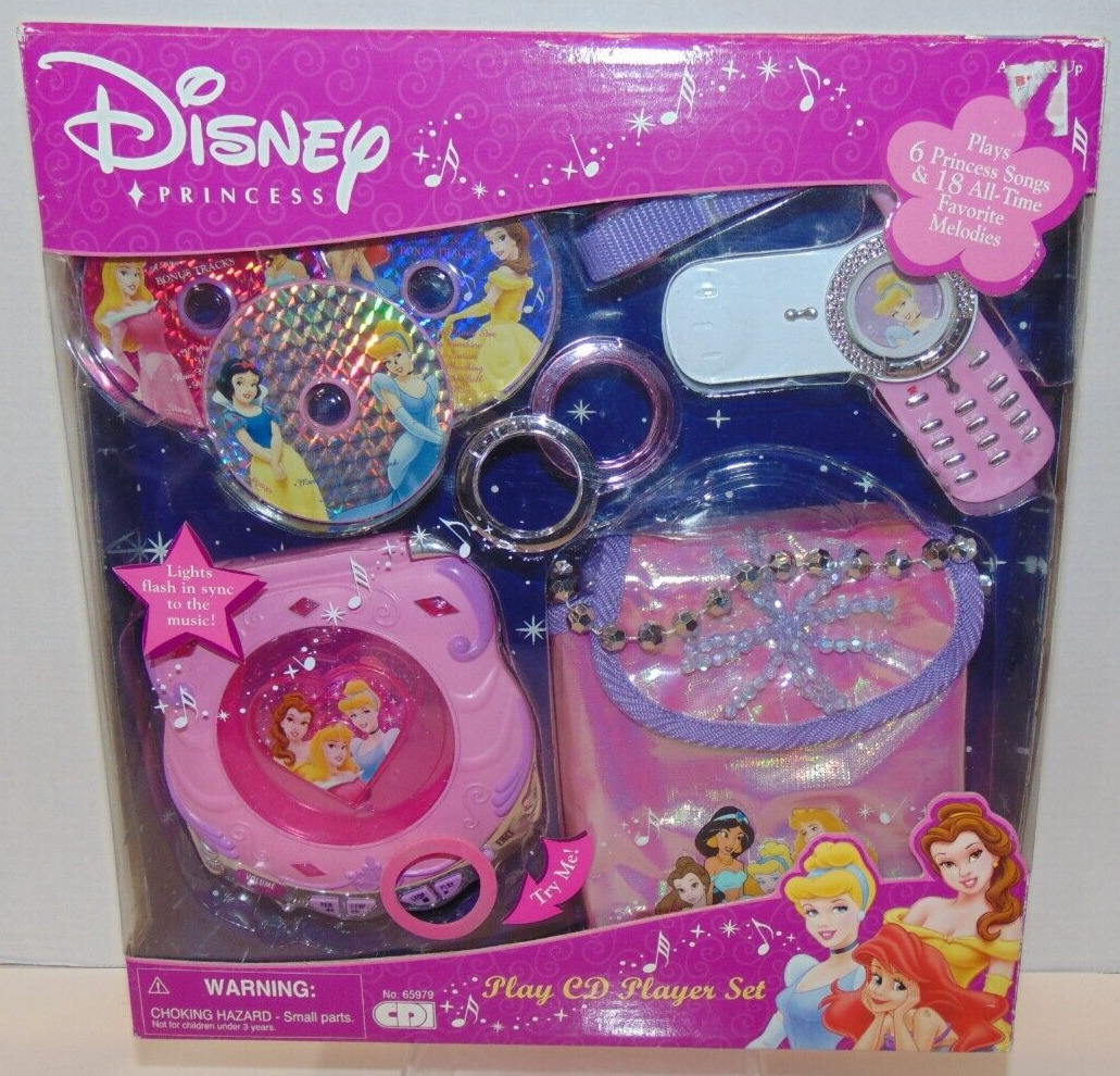 Disney Princess Play CD Player Set NEW