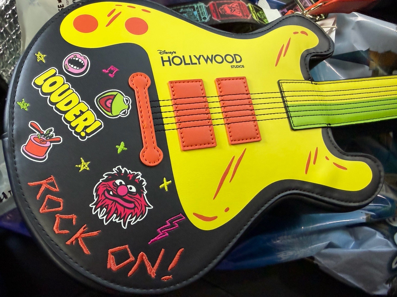 2026 Disney Parks Muppets Rock ‘N’ Roller Coaster Guitar Loungefly In Hand 2026 Disney Parks Muppets Rock ‘N’ Roller Coaster Guitar Loungefly In Hand