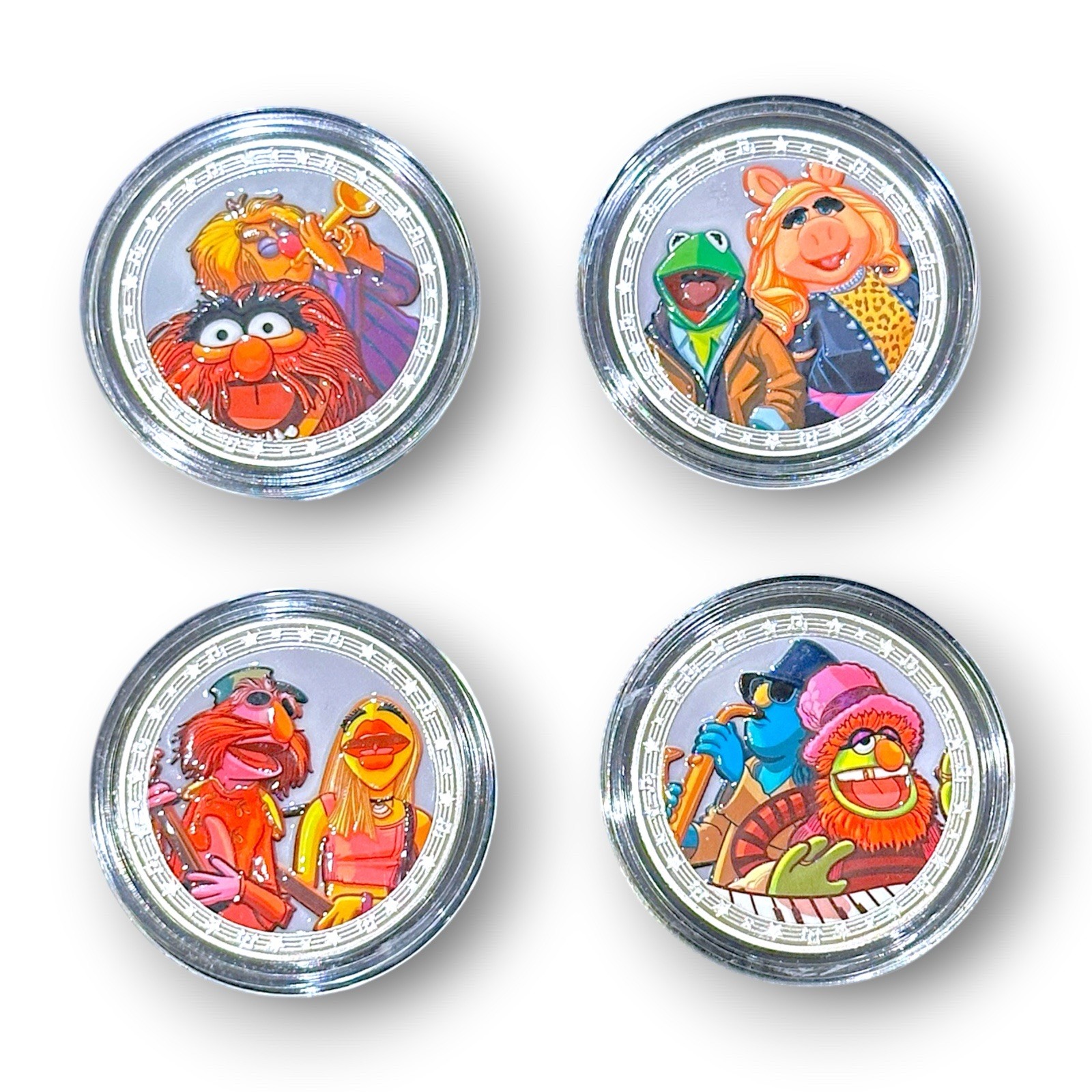 Disney Park 2026 Muppets Rock n Roller Coaster Kermit Color Coin Medallion Set 4 Disney Park 2026 Muppets Rock n Roller Coaster Kermit Color Coin Medallion Set 4