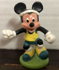 VTG Mickey Mouse Mini Figure Cake Topper Excercising Workout Sweatband 2.5” picture