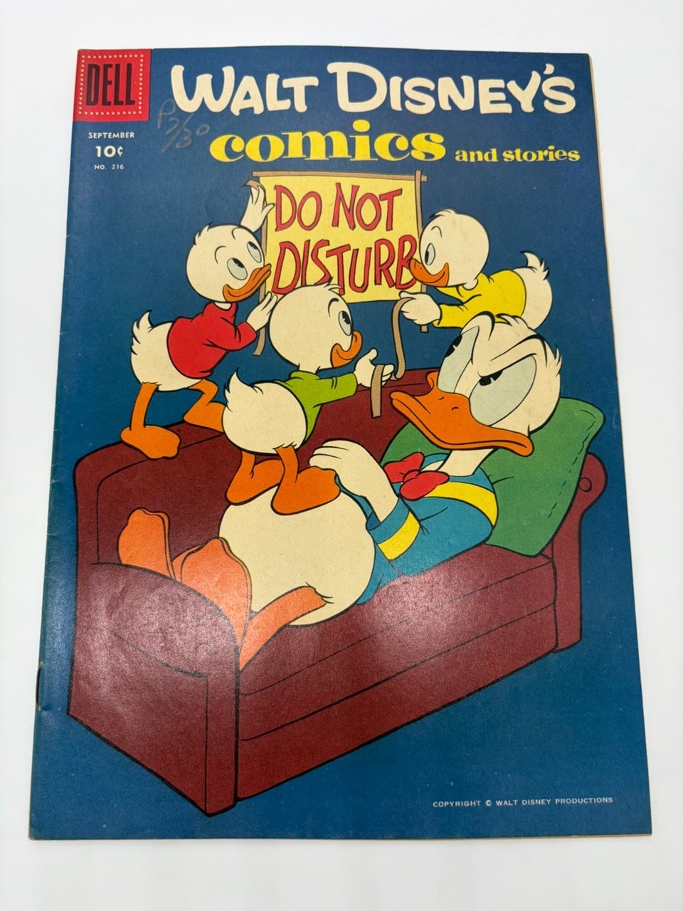 Walt Disney's Comics and Stories #216 Dell 1958 Donald Duck Nephews Golden Age