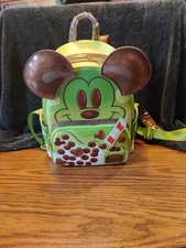 Loungefly Disney Mickey Mouse Green Tea Boba Figural Mini Backpack BoxLunch picture