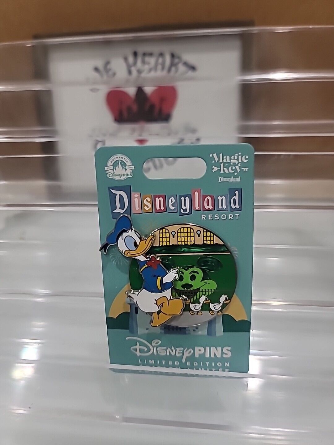 2024 Disneyland Magic Key Donald Duck with Ducklings Slider LE 3000 Disney Pin
