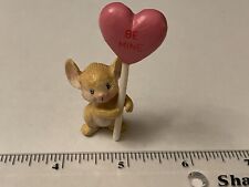 Hallmark Miniature Mouse Figurine Valentine's Day Be Mine Lollipop 1988 Mini  picture