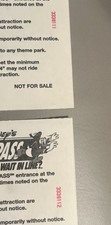 2 RARE OLD NUMBER VERSION Space Mountain Fastpass 12/1/00 Disney World Fast Pass picture
