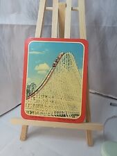 Judge ROY SCREAM  ROLLER COASTER SIX FLAGS POSTCARD  50 M.P. H. 2,500 Ft Of trk picture