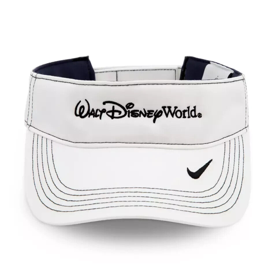 Disney Parks Walt Disney World Visor Dri-Fit Nike White Hat New