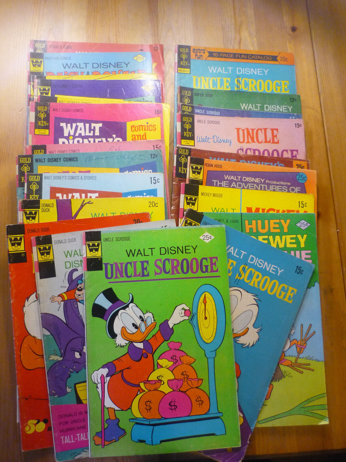 Walt Disney Comics 1960s-1970s-Lot of 22 books--Mickey Donald Duck Uncle Scrooge