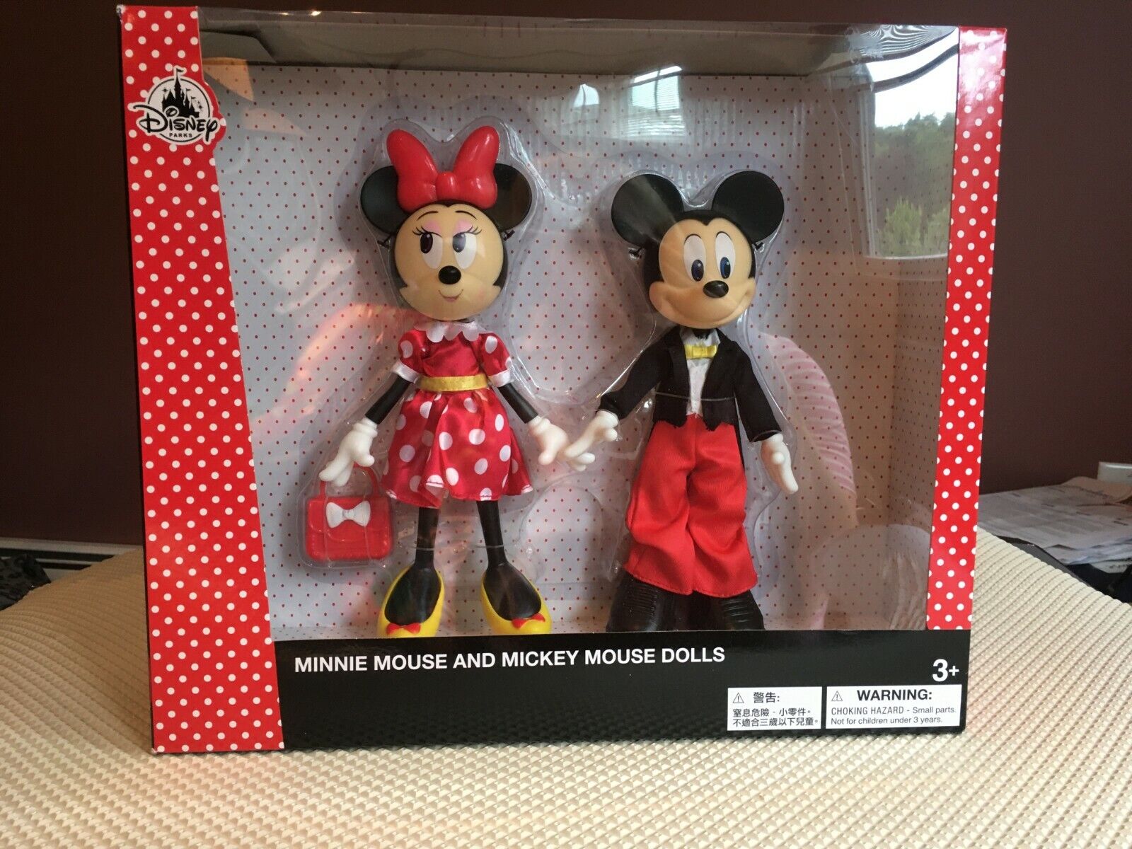 Disney Parks Minnie Mouse and Mickey Mouse Dolls Set Limited Release New in Box 