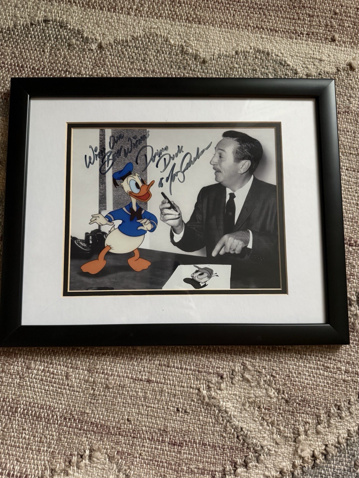 Donald Duck And Walt Disney Print Signed By Tony Anselmo Toon City COA Donald Duck And Walt Disney Print Signed By Tony Anselmo Toon City COA
