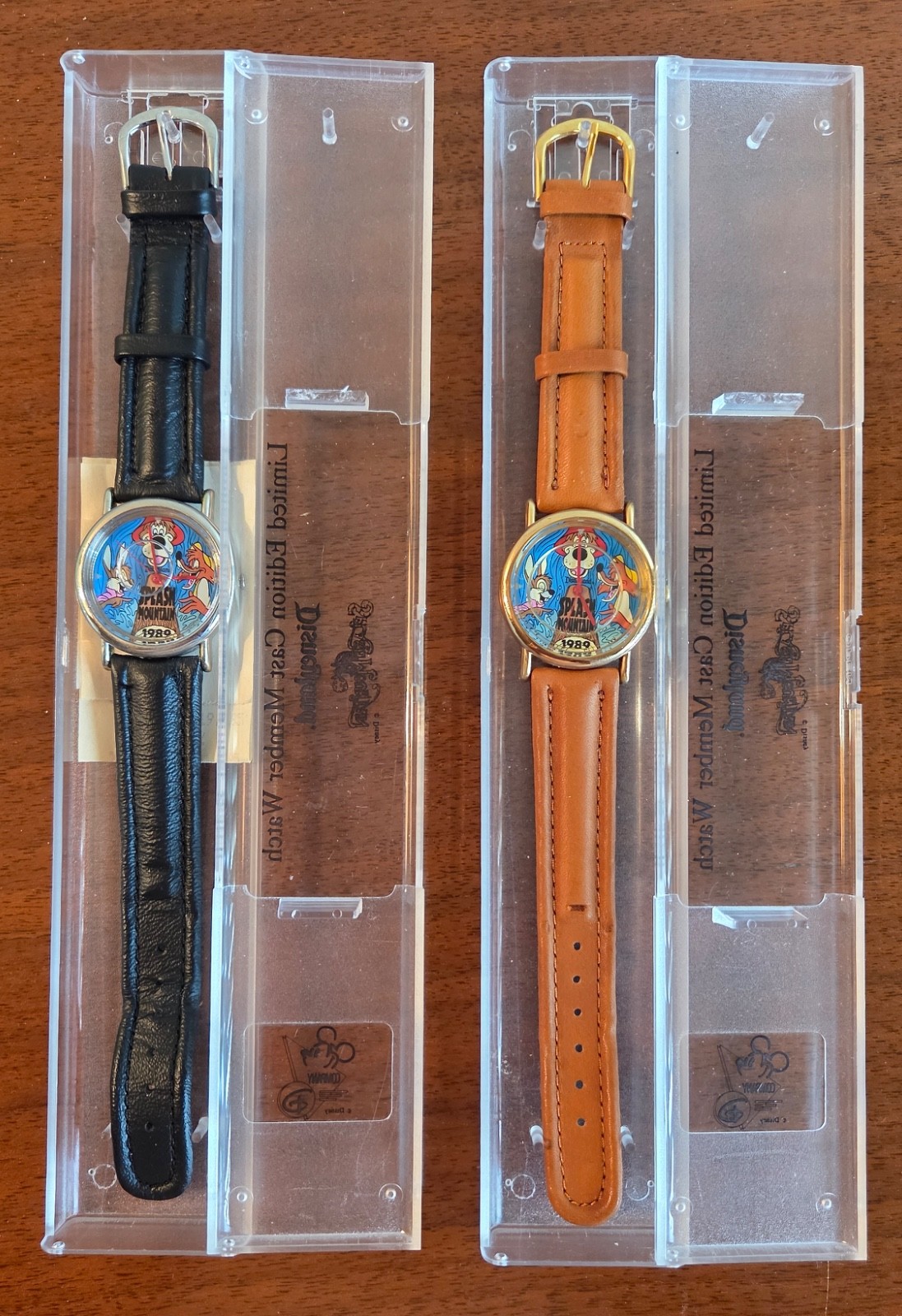 TWO 1989 Disneyland SPLASH MOUNTAIN LE Cast Member Watches ORIGINAL OWNER Rare TWO 1989 Disneyland SPLASH MOUNTAIN LE Cast Member Watches ORIGINAL OWNER Rare