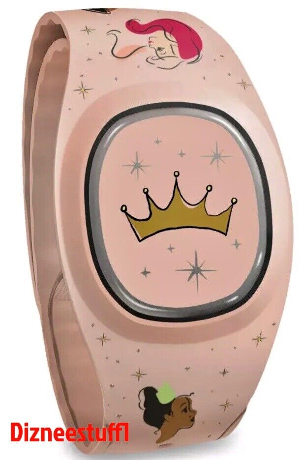 Disney Parks Princess Tiana Magicband + Plus Pink Ariel Belle Mulan Unlinked NEW
