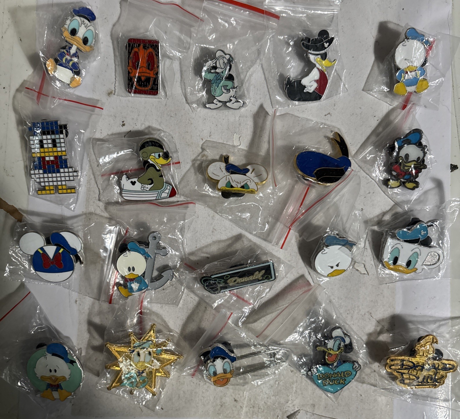 Disney Donald Duck ONLY Pins lot of 20 Disney Donald Duck ONLY Pins lot of 20