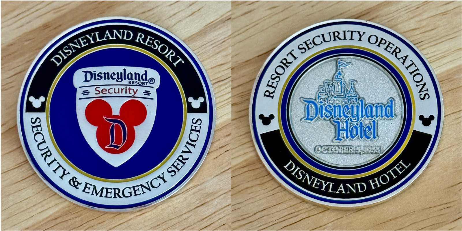 Walt Disney Disneyland Security Division Resort CA Challenge Coin Walt Disney Disneyland Security Division Resort CA Challenge Coin
