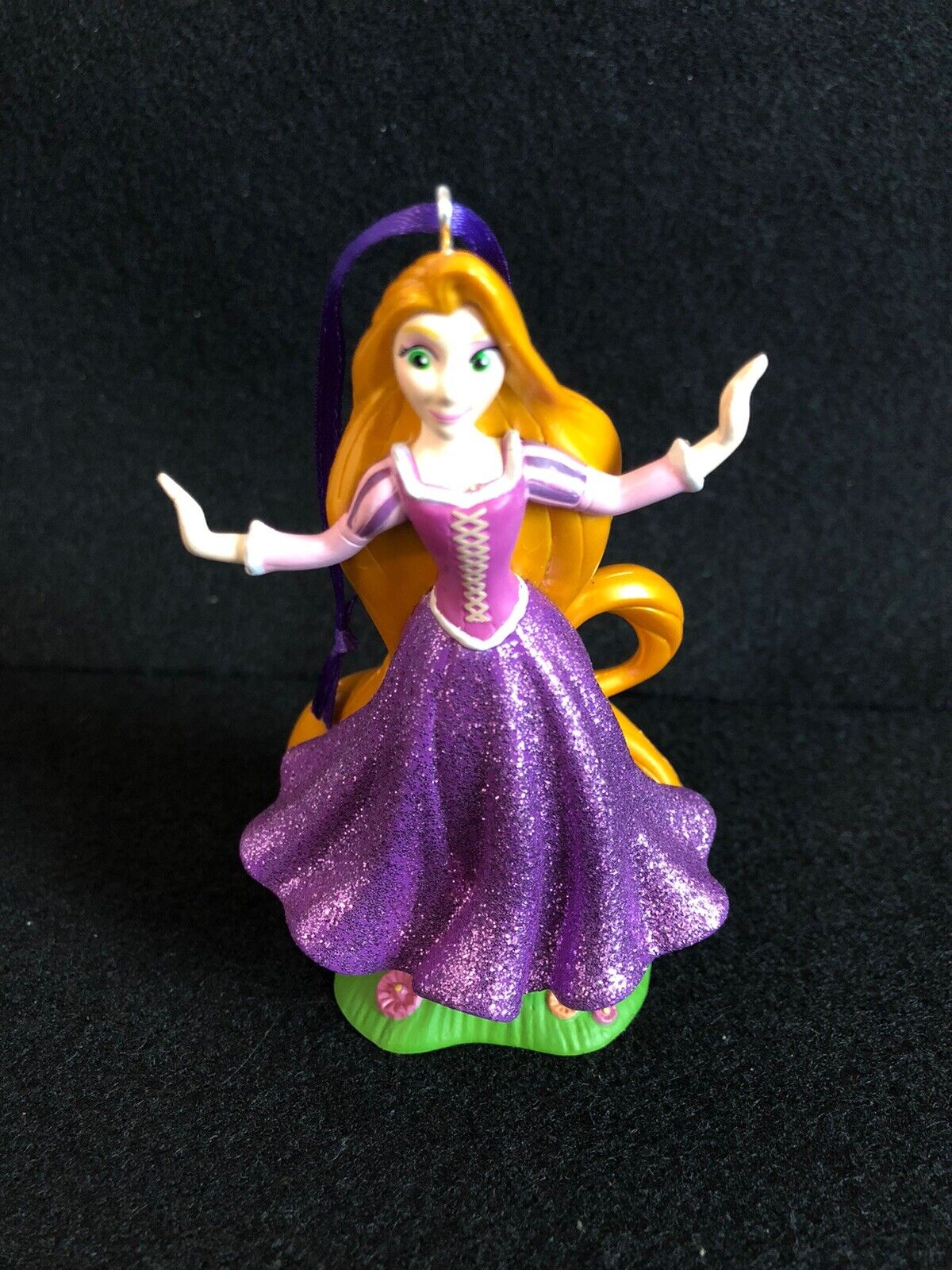 Disney Princess Rapunzel from Tangled Christmas Ornament Glitter Sparkle Dress