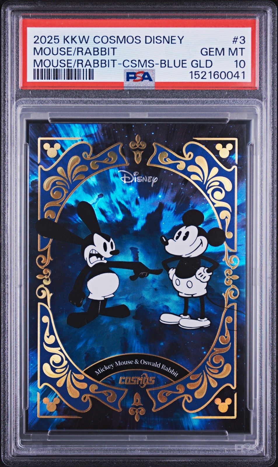 2025 KAKAWOW COSMOS Disney Mickey Mouse & Oswald Blue Gold PSA 10 1/5 POP 1 2025 KAKAWOW COSMOS Disney Mickey Mouse & Oswald Blue Gold PSA 10 1/5 POP 1