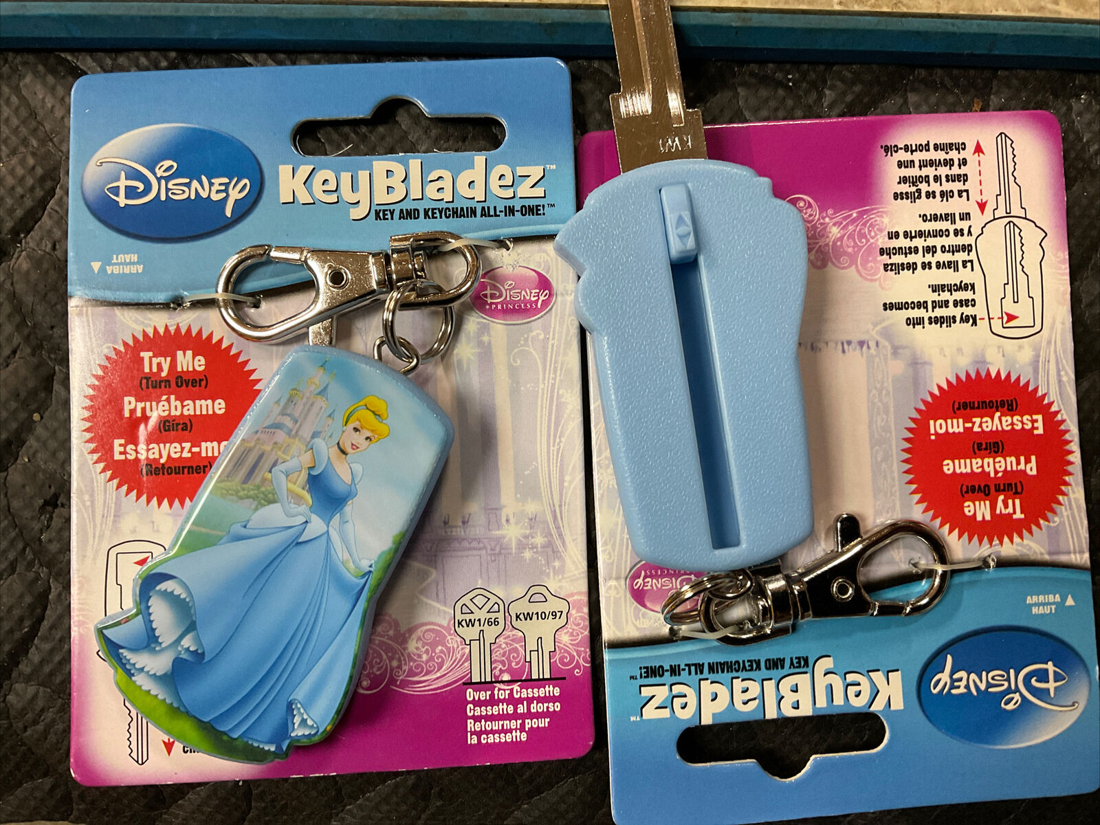 Disney Princess KeyBladez Blank/Ring KeyChain KW1 Blank Flipout Kwickset 3D