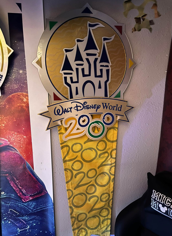 Disney 2000 Anv sign an Banners park props Millennium Celebration ~ Disney 2000 Anv sign an Banners park props Millennium Celebration ~