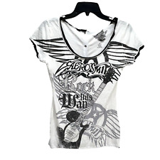 Disney Parks Aerosmith Rockin' Roller Coaster Womens Small Cotton T-Shirt (F9) picture