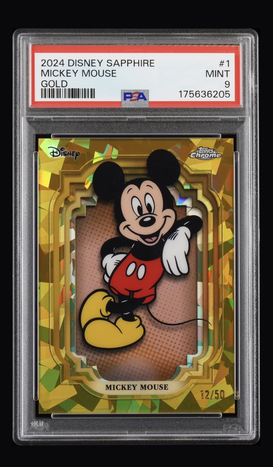 2024 Disney Sapphire #1 Mickey Mouse /50 PSA 9 2024 Disney Sapphire #1 Mickey Mouse /50 PSA 9