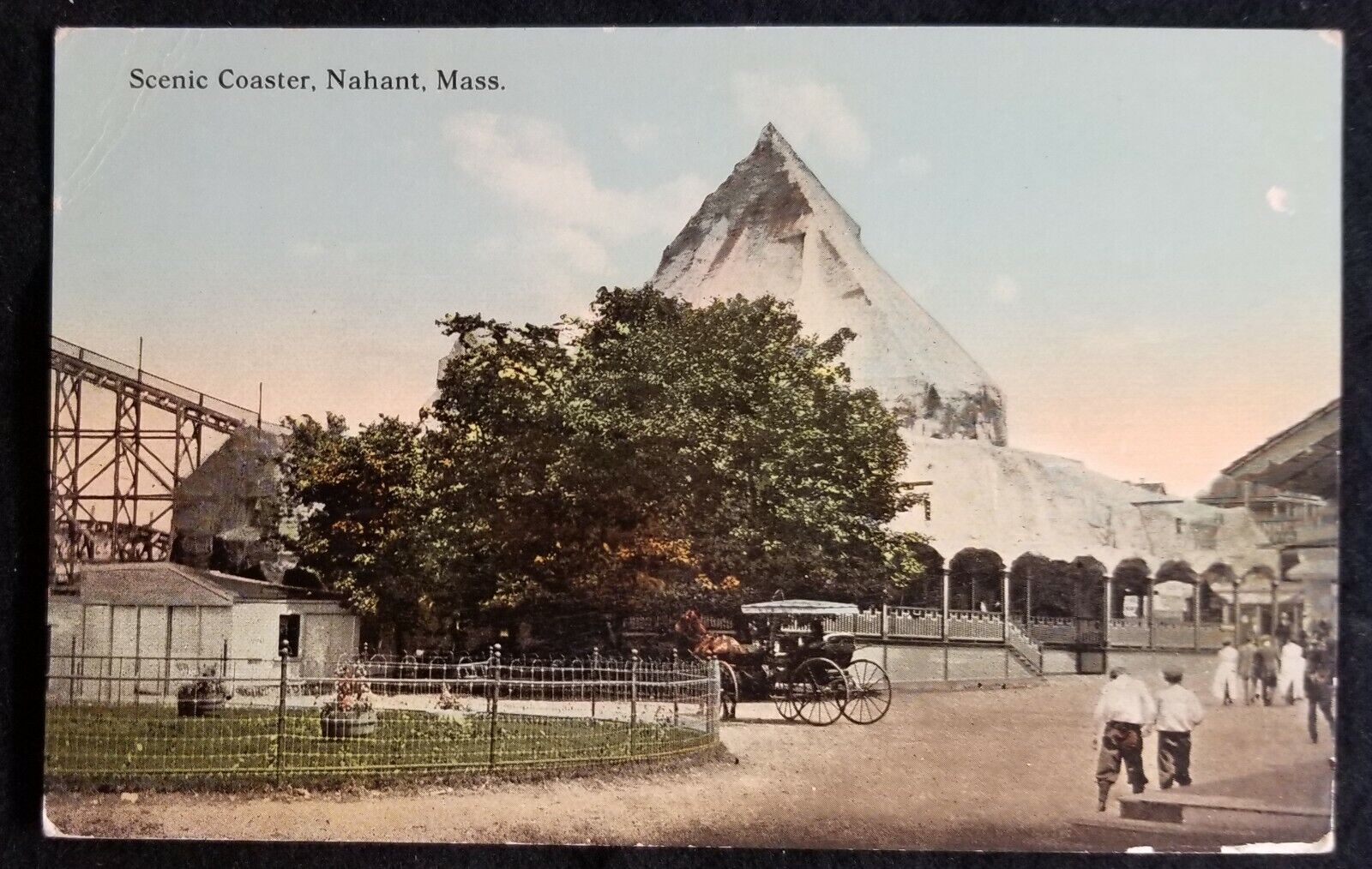 Bass Point Amusement Park Roller Coaster Nahant Massachusetts MA  Postcard