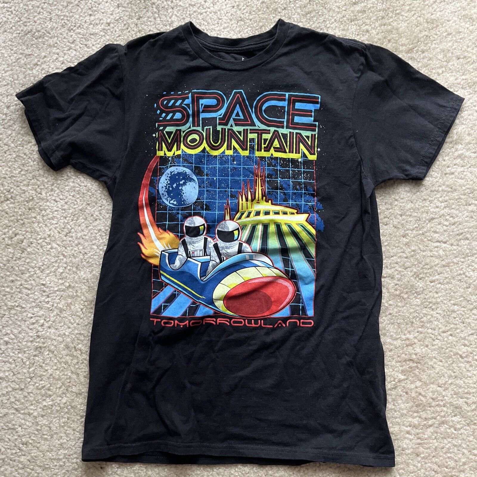 Space Mountain Disneyland Tee Shirt Official Size Small Tomorrowland