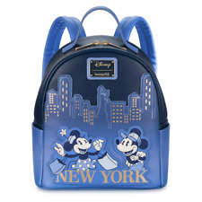 Mickey Mouse and Minnie Mouse New York Loungefly Mini Backpack picture