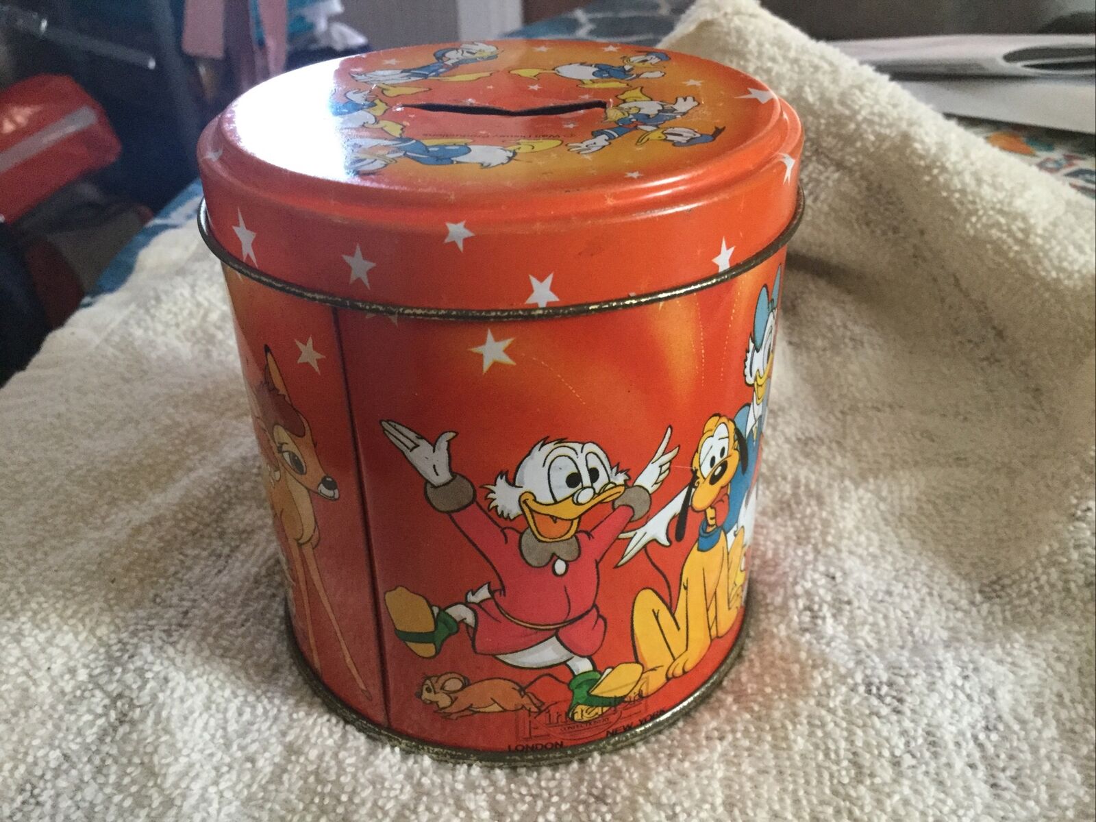 Vintage Mickey\'s Candy Company, Disney World Kinnerlon Candy Tin/Coin Bank