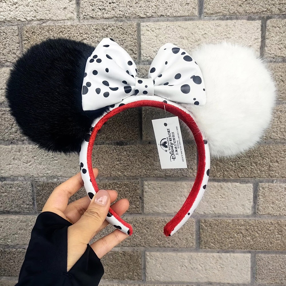 Disney Parks Minnie Mickey Mouse Ear 101 Dalmations Cruella Devil Headband NWT Disney Parks Minnie Mickey Mouse Ear 101 Dalmations Cruella Devil Headband NWT