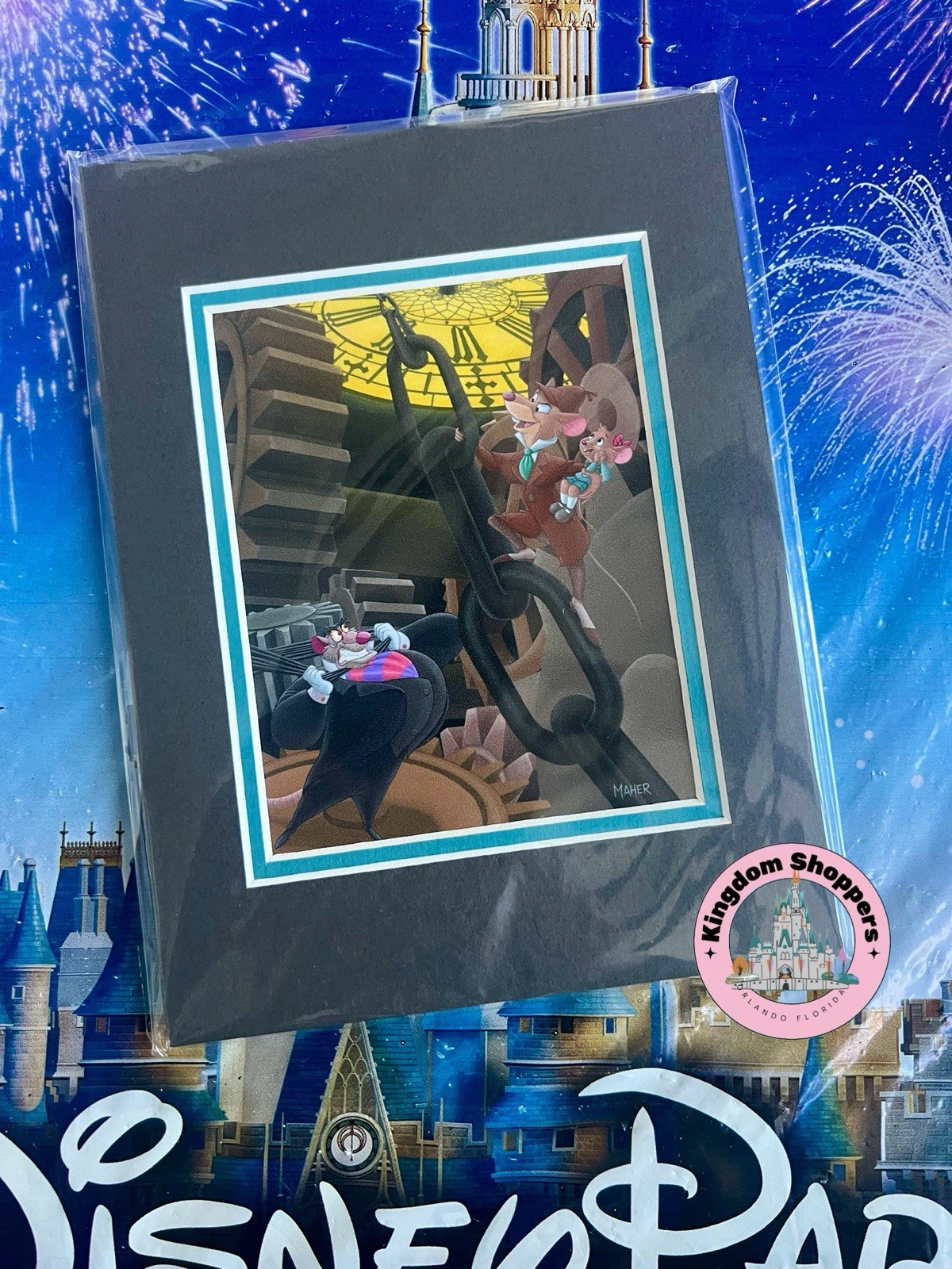 2026 Disney Parks Alex Maher Great Mouse Detective Mini Postcard Print 6x8” 2026 Disney Parks Alex Maher Great Mouse Detective Mini Postcard Print 6x8”