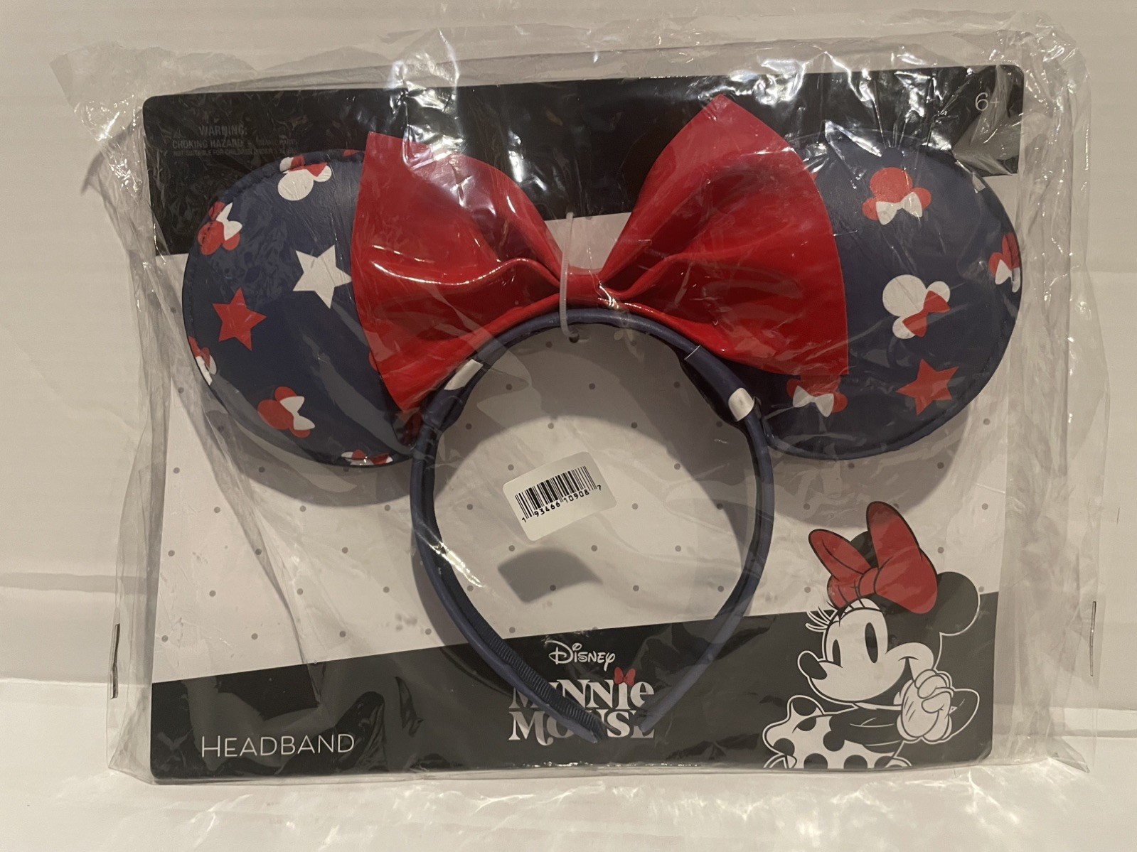 Disney Mini Mouse Red/White/Blue Ears Kids Head Band New Disney Mini Mouse Red/White/Blue Ears Kids Head Band New