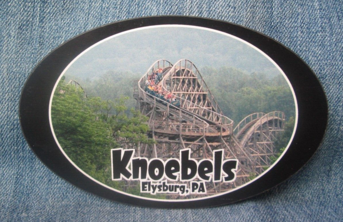Roller Coaster Knoebels Amusement Park Thin Magnet Elysburg PA Souvenir MB99