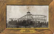Roller Coaster, Michigan City, Indiana IN Wood Border - 1907 Vintage Postcard picture