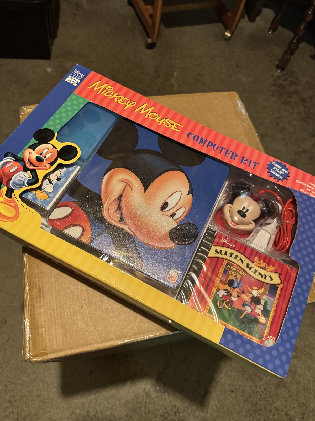 Vintage Disney MICKEY MOUSE COMPUTER KIT ** New in Box ** Vintage Disney MICKEY MOUSE COMPUTER KIT ** New in Box **