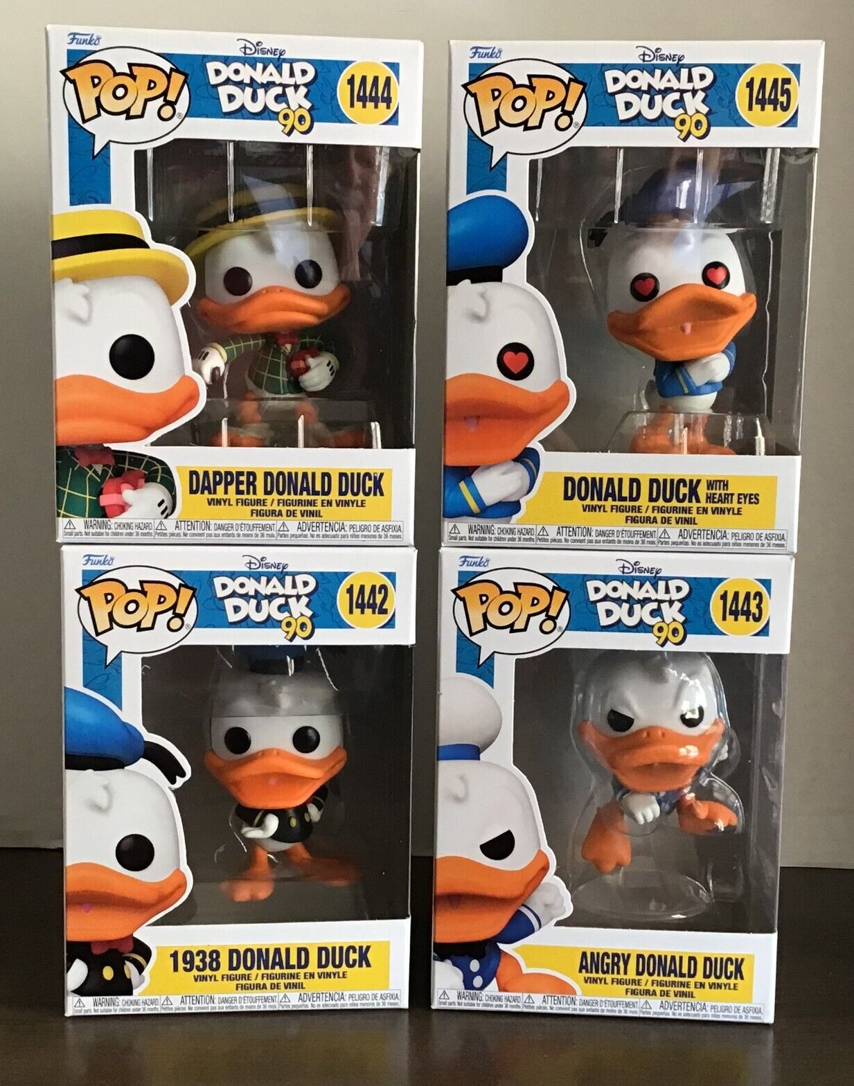Funko Pop Disney Donald Duck 90th Anniversary Funko Pop Complete set of 4