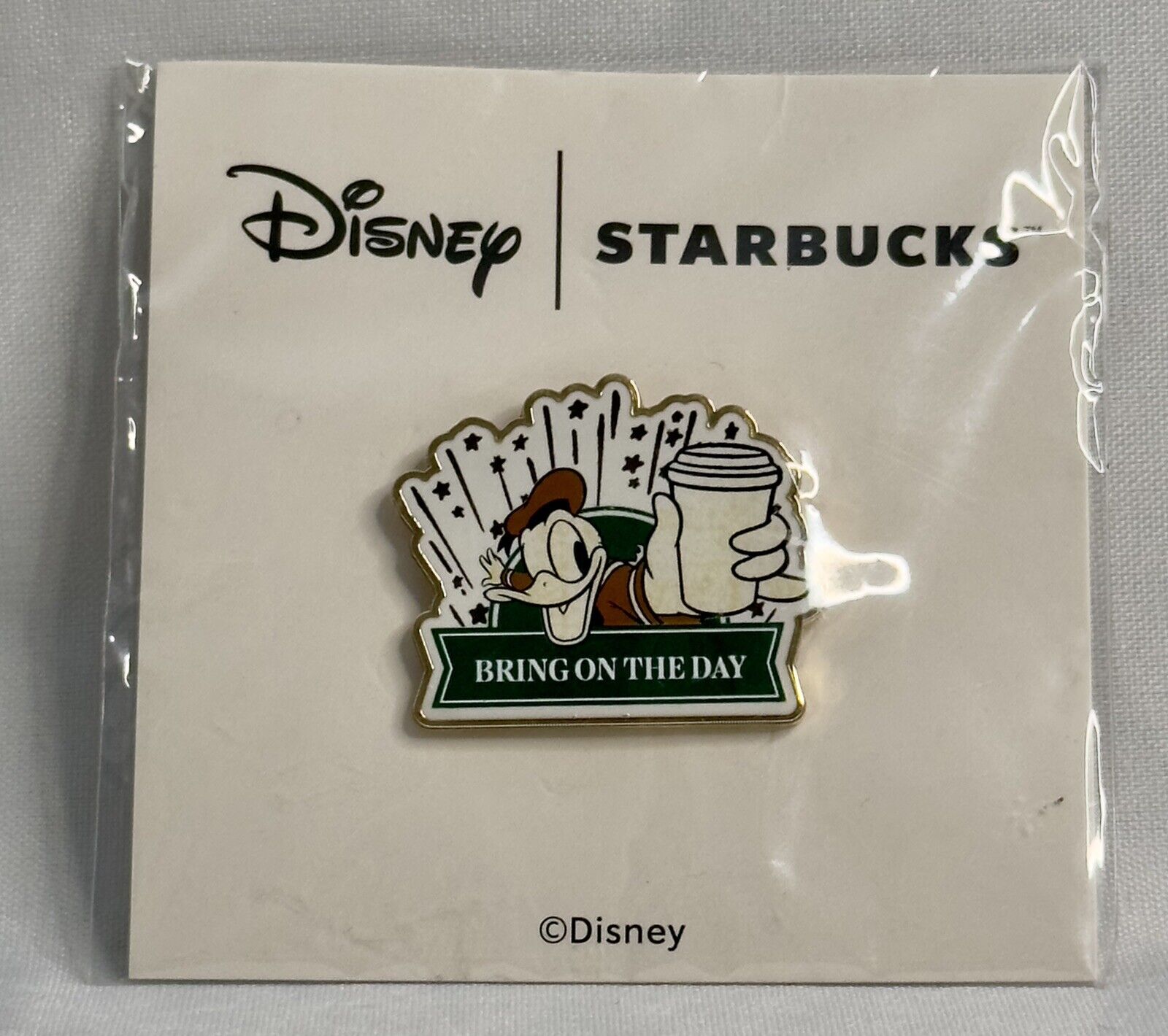 Disney + Starbucks Collectors Donald Duck Pin “Bring On The Day”