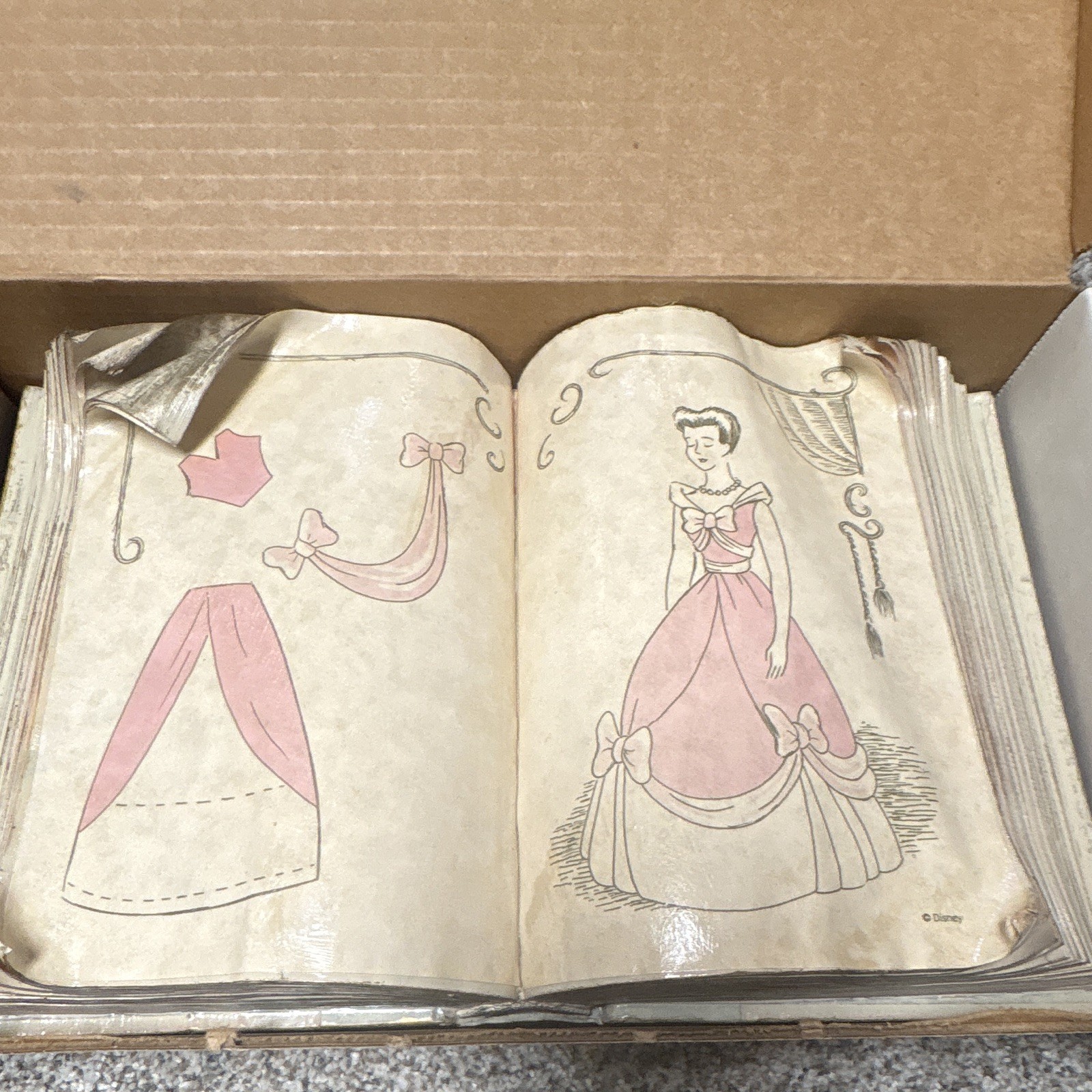 Walt Disney Cinderella Sewing Book with wood stand new in box Walt Disney Cinderella Sewing Book with wood stand new in box
