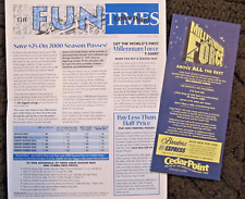1999 Cedar Point Amusement Park FUN TIMES Newsletter ~ MILLENNIUM ROLLER COASTER picture