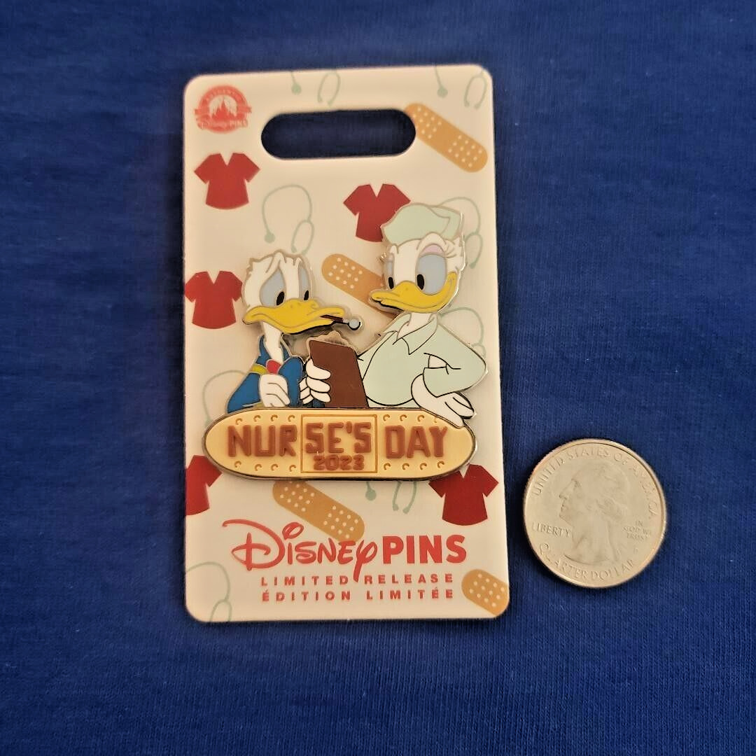 Disney Nurses Day 2023 Pin Donald & Daisy Duck Limited Release Pin New Pin