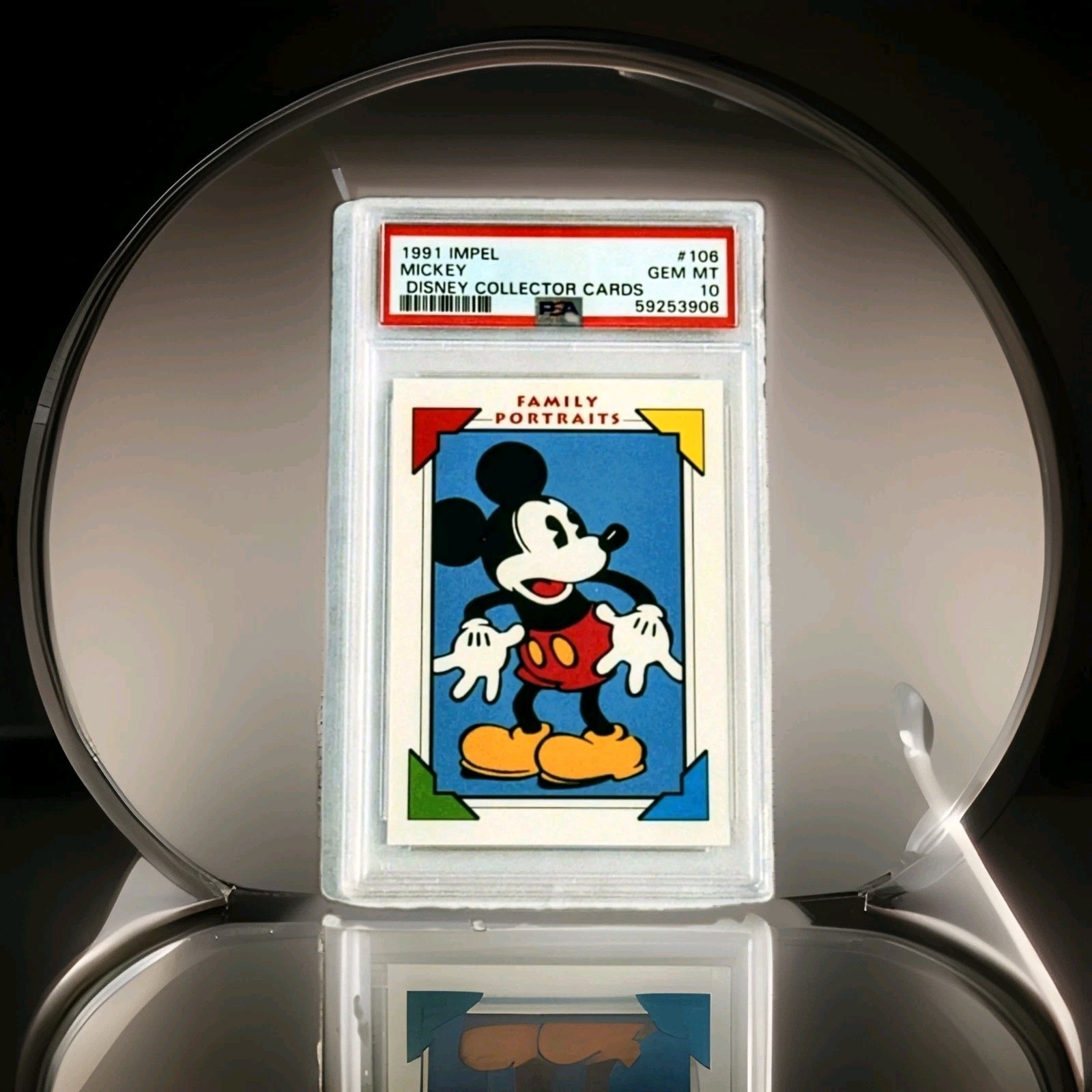 Mickey Mouse 1991 Disney Collector Cards Family Portraits #106 PSA 10 Mickey Mouse 1991 Disney Collector Cards Family Portraits #106 PSA 10